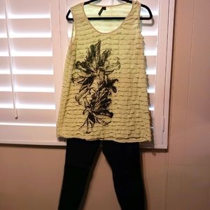 Multi layered sleeveless mint green top